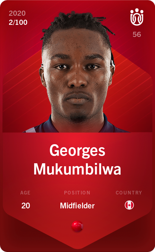 Sorare - Sorare Official - Georges Mukumbilwa 2020-21 • Rare 2/100 - NFT # 27144977977847781508004314476882771028973041990145260173545891440901993381760