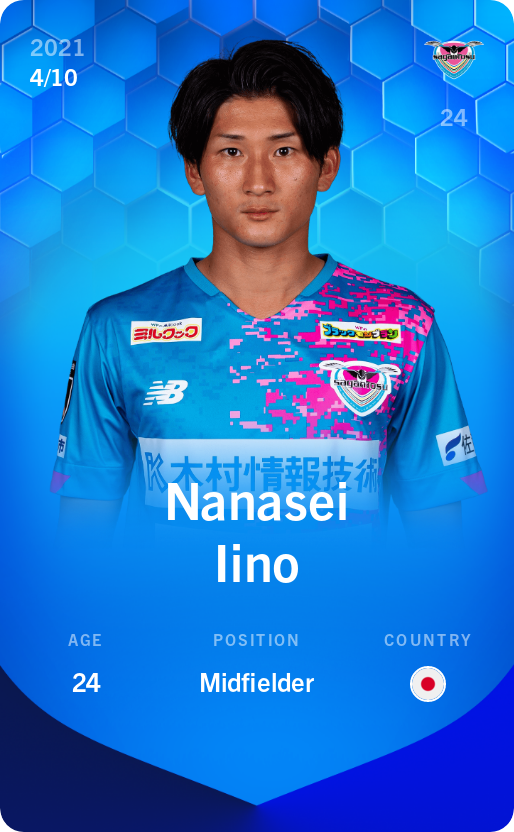 Sorare - Sorare Official - Nanasei Iino 2021-22 • Super Rare 4/10 - NFT # 3100921093418914608604439227791057792655331576115290050858499264453988640769