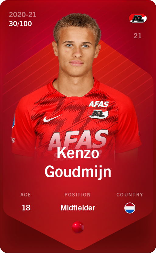 Sorare - Sorare Official - Kenzo Goudmijn 2020-21 • Rare 30/100 - NFT # 6165122565813535489835932211298204225264819800956884127924171751249835401249