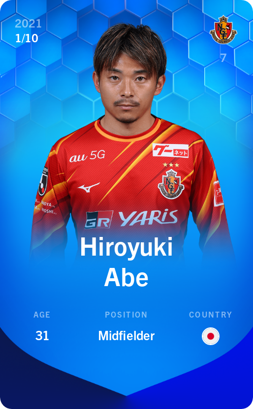 Sorare - Sorare Official - Hiroyuki Abe 2021-22 • Super Rare 1/10 - NFT # 112594194129020942741610509544180107390614816088720565606782014688519848874559