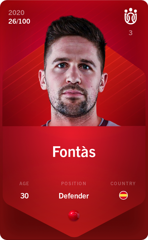 Sorare - Sorare Official - Fontàs 2020-21 • Rare 26/100 - NFT # 19739998237465058354094888704591127806735969304984116102473165270801804980922