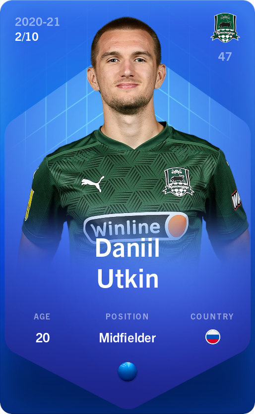 Sorare - Sorare Official - Daniil Utkin 2020-21 • Super Rare 2/10 - NFT # 16470777205999454189601839686090261896800839652734910461078017421696566802945