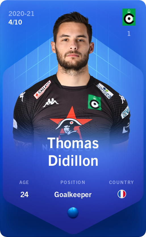Sorare - Sorare Official - Thomas Didillon 2020-21 • Super Rare 4/10 - NFT # 16467214767231390880774858057416832101741028284646439481853148582736693723923