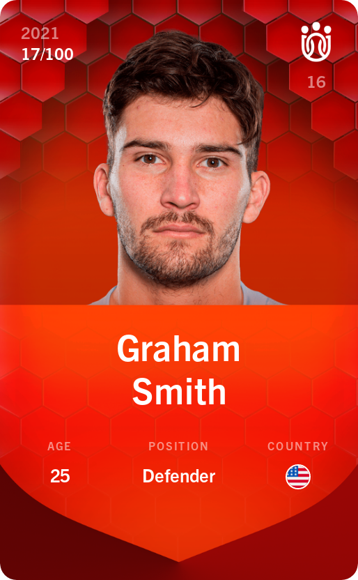 Sorare - Sorare Official - Graham Smith 2021-22 • Rare 17/100 - NFT # 16319693048455351137703151019396871236981820183580929310317067682229072412476