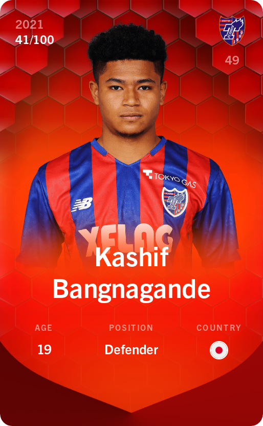 Sorare - Sorare Official - Kashif Bangnagande 2021-22 • Rare 41/100 - NFT # 47043198608828215113561870561290321685329198849619140476589647081218685706037