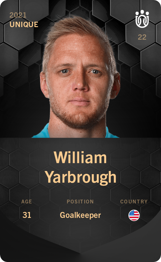 Sorare - Sorare Official - William Yarbrough 2021-22 • Unique - NFT # 35726701312709119232841834132019619508399527752039432288809538002692935855721