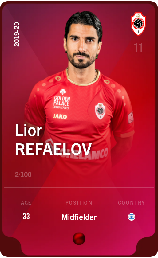 Sorare - Sorare Official - Lior Refaelov 2019-20 • Rare 2/100 - NFT # 3754328101755380380901776758289536065419756023746578081366599490968365648255