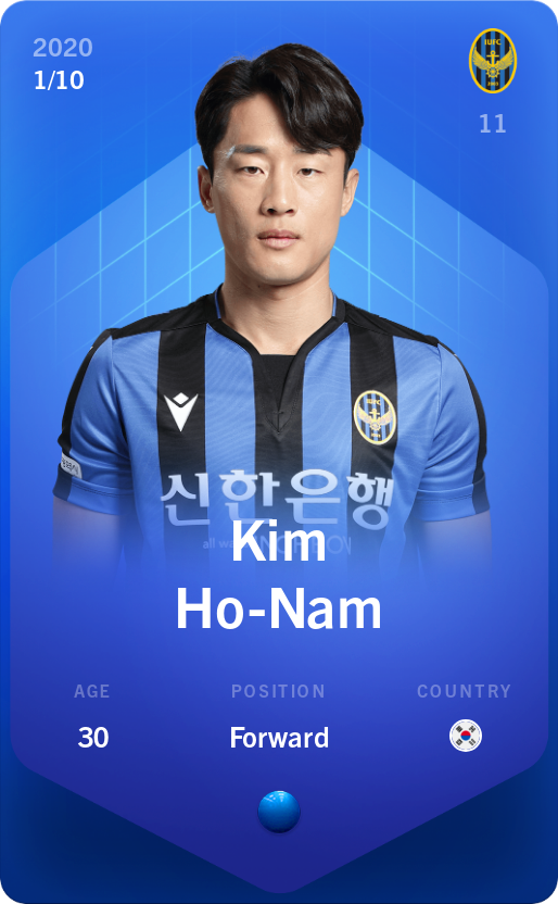 Sorare - Sorare Official - Kim Ho-Nam 2020-21 • Super Rare 1/10 - NFT # 13726909885190475549442094567722187238392485575880849437450663066034066390042