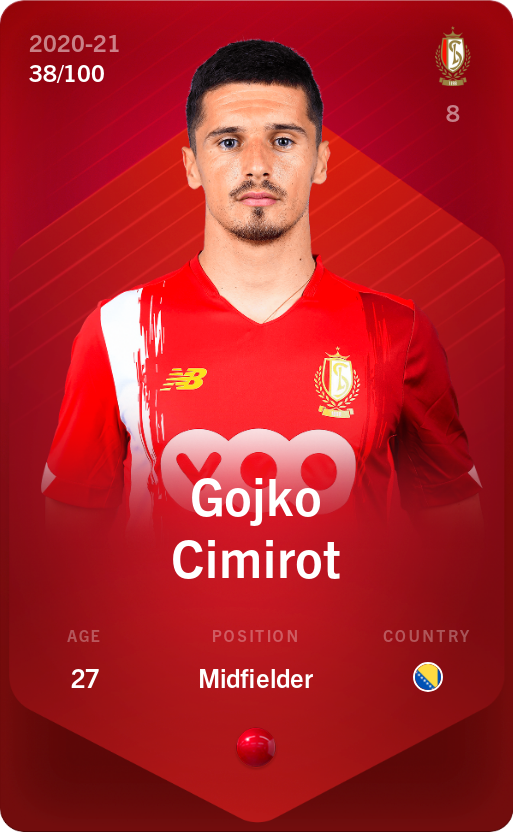 Sorare - Sorare Official - Gojko Cimirot 2020-21 • Rare 38/100 - NFT # 67483191847109605983250544547667180271940355752094718669077866913121016755995