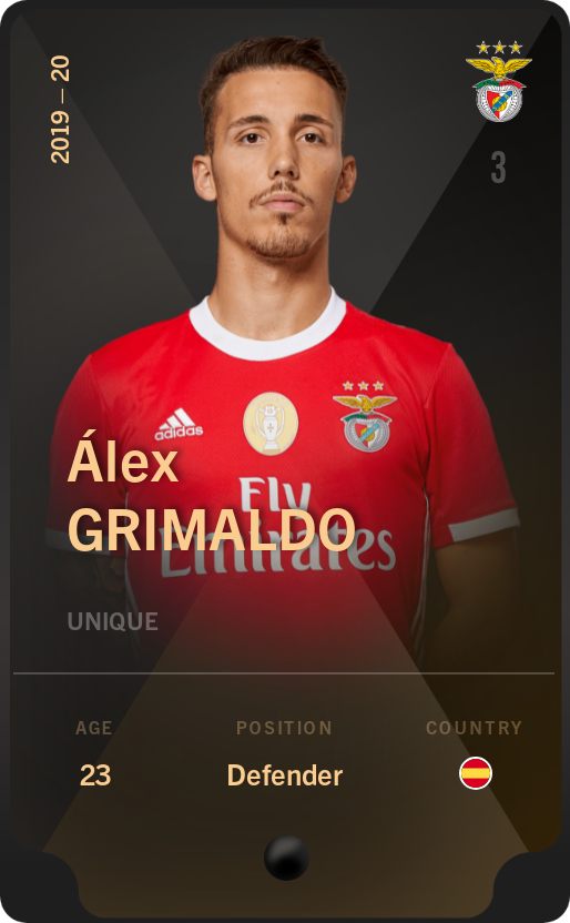 Sorare - Sorare Official - Álex Grimaldo 2019-20 • Unique - NFT # 87145062598177038496202105331815135914955329660139831524782194250992403205294