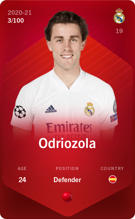 Sorare - Sorare Official - Odriozola 2020-21 • Rare 3/100 - NFT # 47872632052963836886340649403711133508638198299635149522289509563715757251754