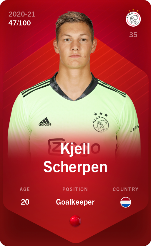 Sorare - Sorare Official - Kjell Scherpen 2020-21 • Rare 47/100 - NFT # 18369422708882462198377676538998126561671687202702354687759551510419668440453