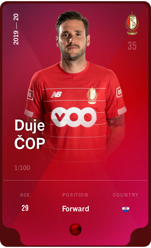 Sorare - Sorare Official - Duje Čop 2019-20 • Rare 1/100 - NFT # 37499106890750976343589798738104108376787170103270441650551352480214804965918