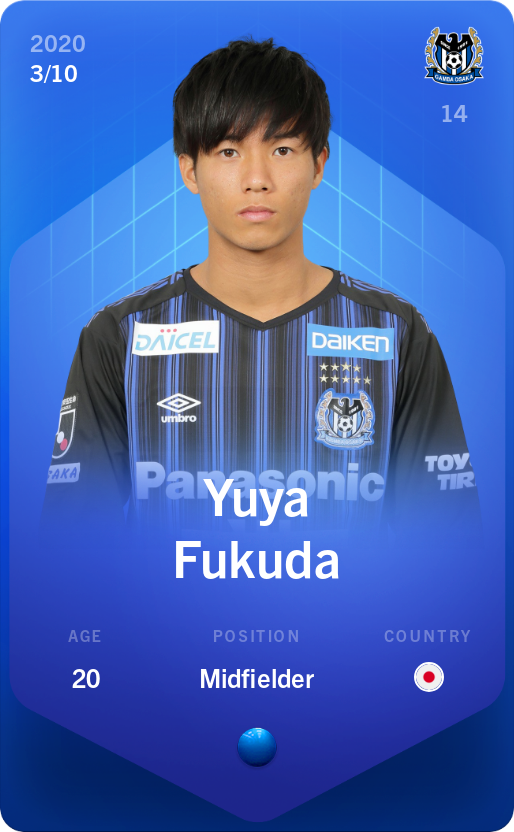 Sorare - Sorare Official - Yuya Fukuda 2020-21 • Super Rare 3/10 - NFT # 46572818422931533778903830868963914945674109157173072585168482768510729987481