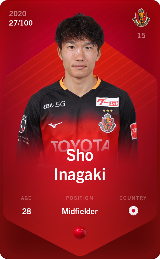Sorare - Sorare Official - Sho Inagaki 2020-21 • Rare 27/100 - NFT # 10886099973102071102880465009727644904520253646865796699680631727462087116217