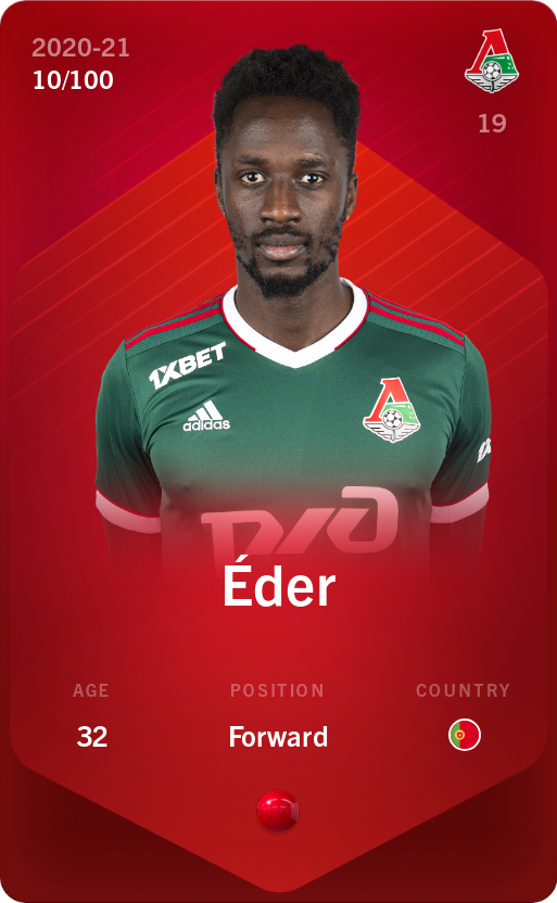 Sorare - Sorare Official - Éder 2020-21 • Rare 10/100 - NFT # 82376600794126350085074141615368359980118160407186824213158021910393993891102