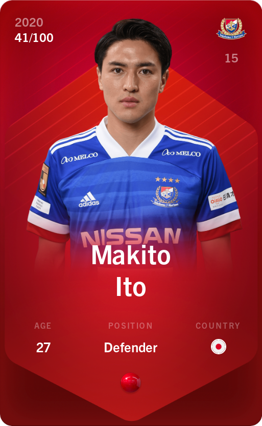 Sorare - Sorare Official - Makito Ito 2020-21 • Rare 41/100 - NFT # 969313946908117440531852932999969196805787645405476009379178475225279232489