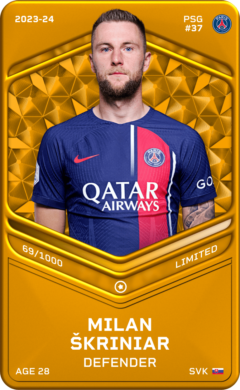 Milan Škriniar 2023-24 • Limited 69/1000