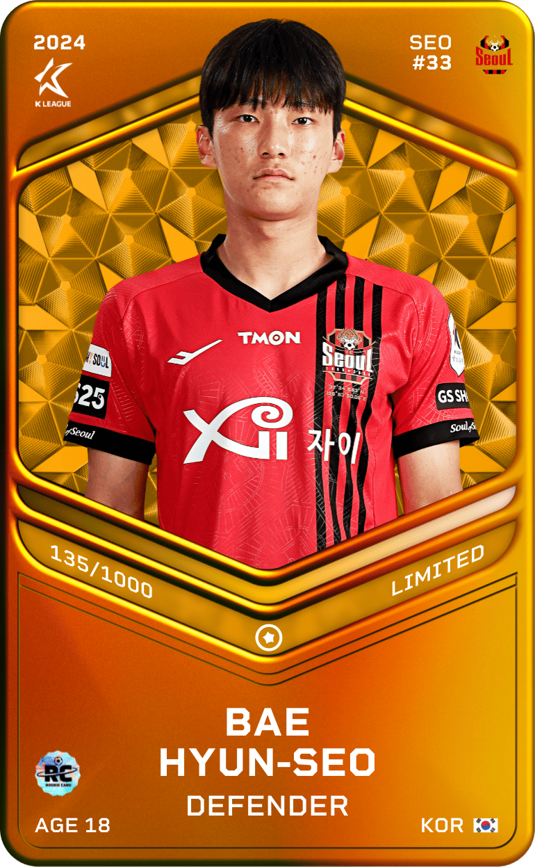 Bae Hyun-Seo 2024-25 • Limited 135/1000
