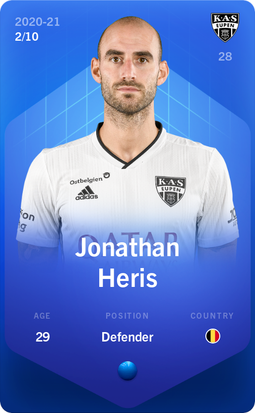 Sorare - Sorare Official - Jonathan Heris 2020-21 • Super Rare 2/10 - NFT # 64734141749397023316877636800125248514164851299598991674228752089335486416760