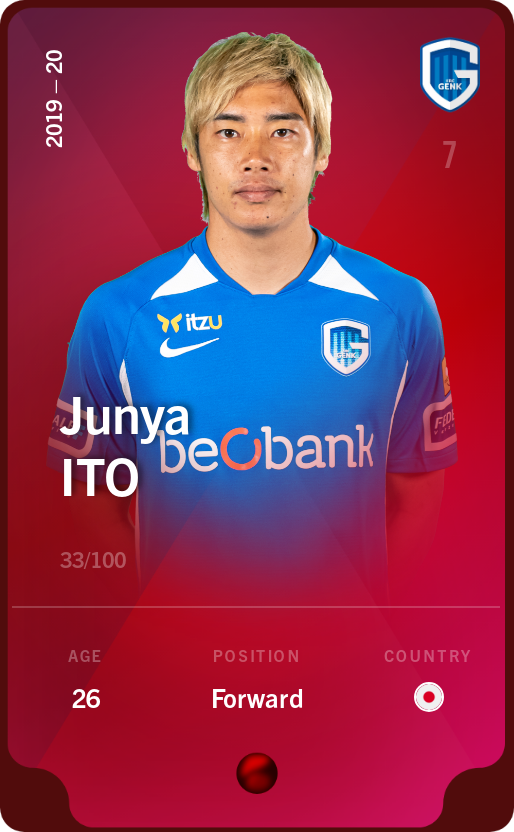 Sorare - Sorare Official - Junya Ito 2019-20 • Rare 33/100 - NFT # 84655808023127262132665345155216745428765072860489692934396309868588951535703