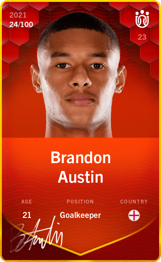 Sorare - Sorare Official - Brandon Austin 2021-22 • Rare 24/100 - NFT # 9846673986099902141587170858677678078350523778676907037814092240237434153616