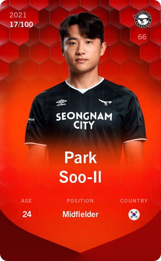 Sorare - Sorare Official - Park Soo-Il 2021-22 • Rare 17/100 - NFT # 65299528764911698190062909787813470654932941210160469164174298321934331803014
