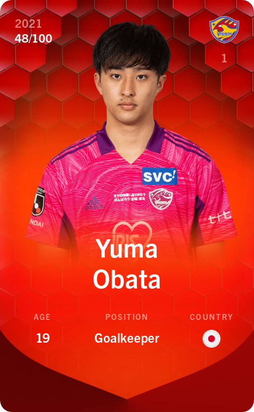 Sorare - Sorare Official - Yuma Obata 2021-22 • Rare 48/100 - NFT # 72964733302869885523361347882366387926276575255500774383798590240886218331601
