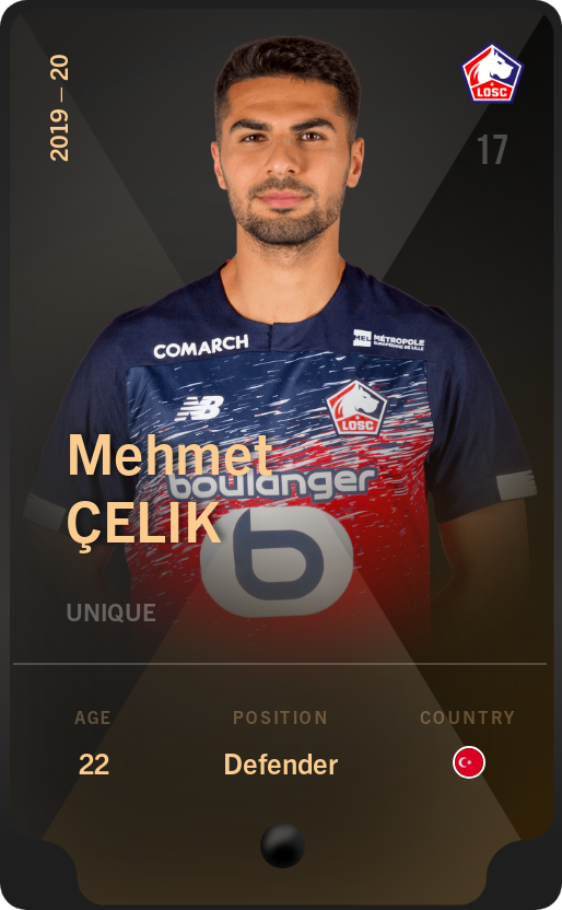 Sorare - Sorare Official - Mehmet Çelik 2019-20 • Unique - NFT # 13616270700212153133550435306239535687251324000081078852410835950090867655553