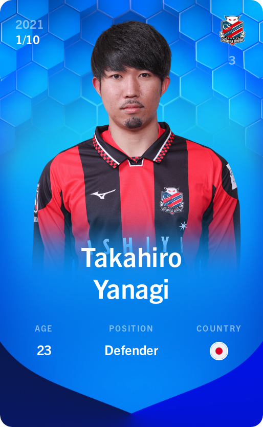 Sorare - Sorare Official - Takahiro Yanagi 2021-22 • Super Rare 1/10 - NFT # 12222898752370172090465727679079587376005524684040238387146219105646425680730