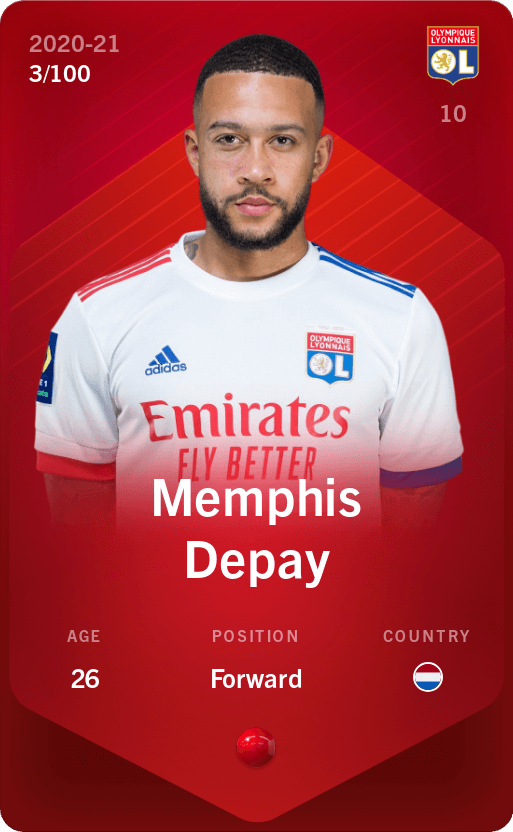 Memphis Depay 2020 21 Rare 3 100