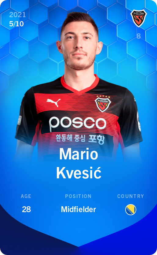 Sorare - Sorare Official - Mario Kvesić 2021-22 • Super Rare 5/10 - NFT # 82302852530218077914335917867181810107536635916500884953771845870003197521077