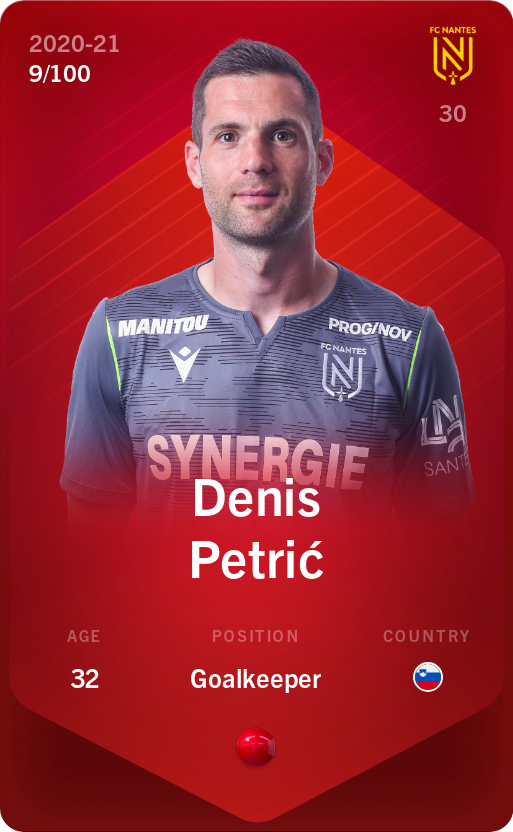 Sorare - Sorare Official - Denis Petrić 2020-21 • Rare 9/100 - NFT # 93516306616743904936866380055084215019115711606687612059015953449809034648354
