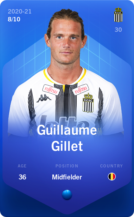 Sorare - Sorare Official - Guillaume Gillet 2020-21 • Super Rare 8/10 - NFT # 11360346977089875956305530884724620432167559777380637353461576618360223928999