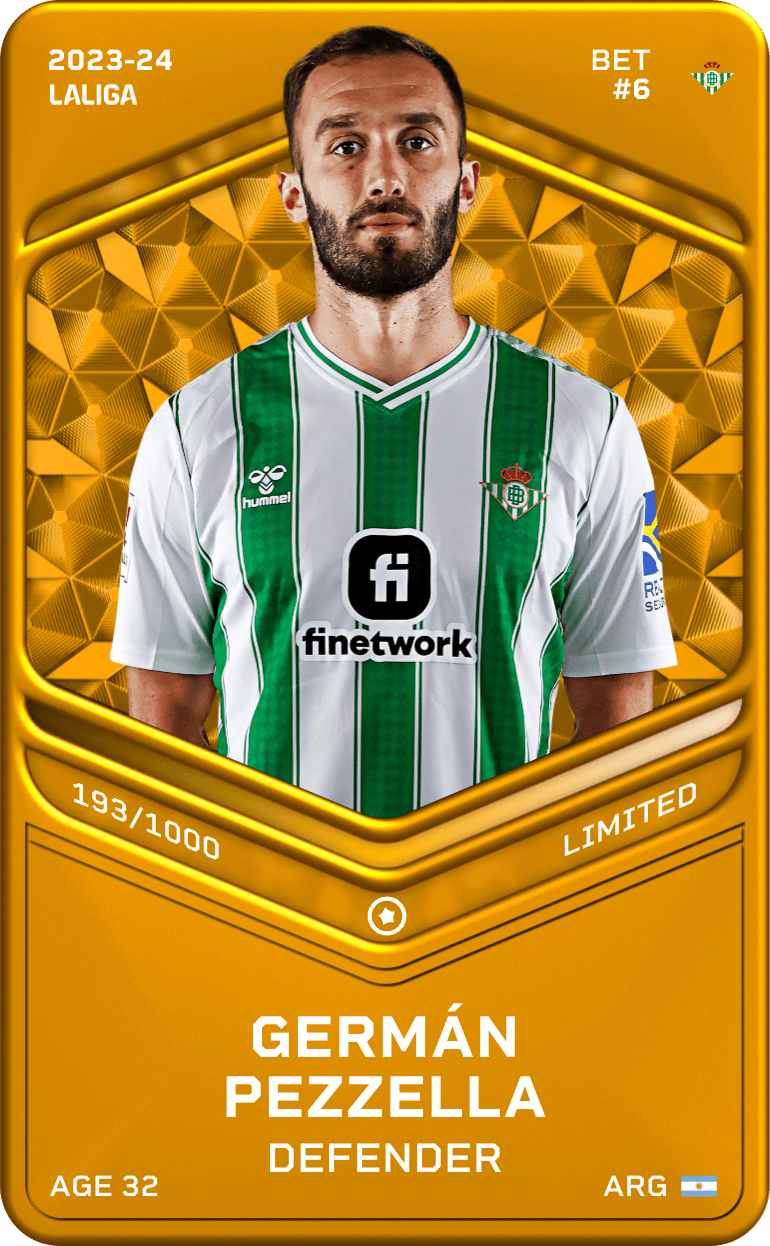 Germán Pezzella 2023-24 • Limited 193/1000