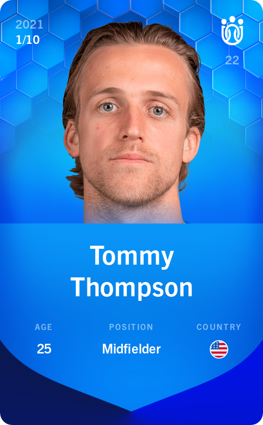 Sorare - Sorare Official - Tommy Thompson 2021-22 • Super Rare 1/10 - NFT # 65655843038627718744846112475634199632345419067431833821763839391744541983179