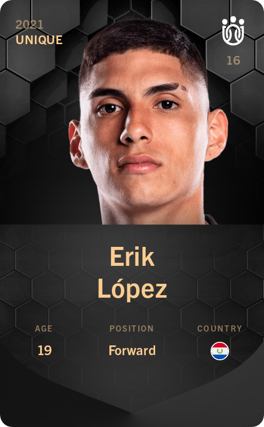 Sorare - Sorare Official - Erik López 2021-22 • Unique - NFT # 14444951178725721153423281167555037502844938237933572071953382767280962830578