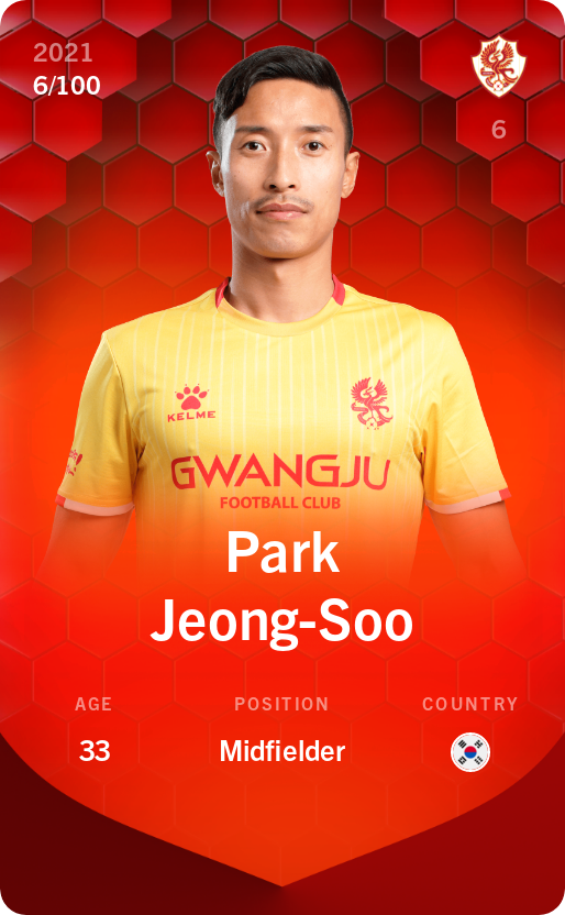 Sorare - Sorare Official - Park Jeong-Soo 2021-22 • Rare 6/100 - NFT # 34640913987484714975200317946232050754760247999227144018093697432566802874744