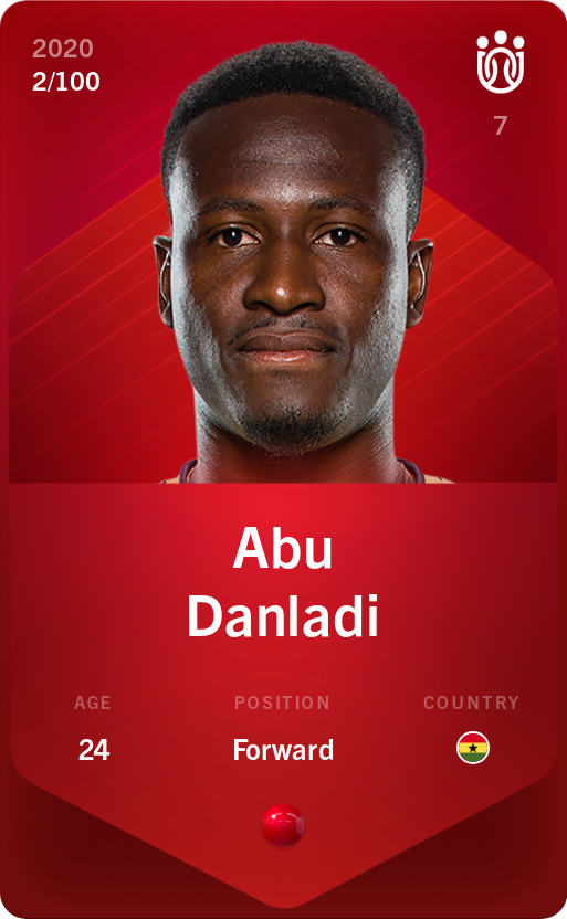 Sorare - Sorare Official - Abu Danladi 2020-21 • Rare 2/100 - NFT # 14910733878080073230086978541931489451497695774524410618646582912701130663692