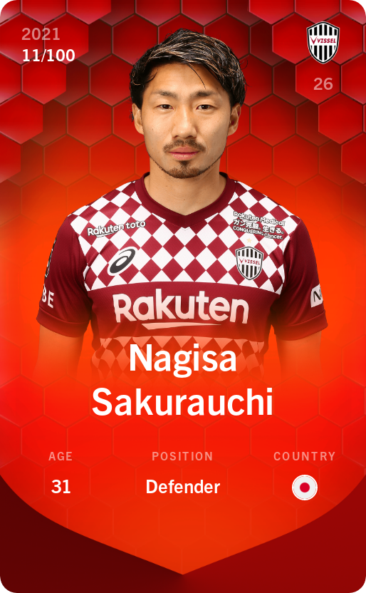 Sorare - Sorare Official - Nagisa Sakurauchi 2021-22 • Rare 11/100 - NFT # 87679402579974035943489639084649186328272827903681103679852031183542219094275