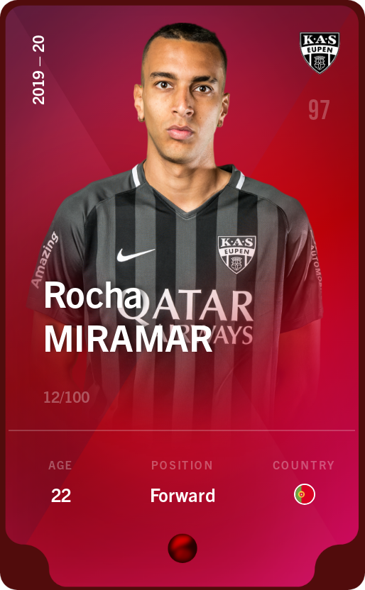 Sorare - Sorare Official - Rocha Miramar 2019-20 • Rare 12/100 - NFT # 16862912601851905545618410711734946143114645971497332819254796027078829490750
