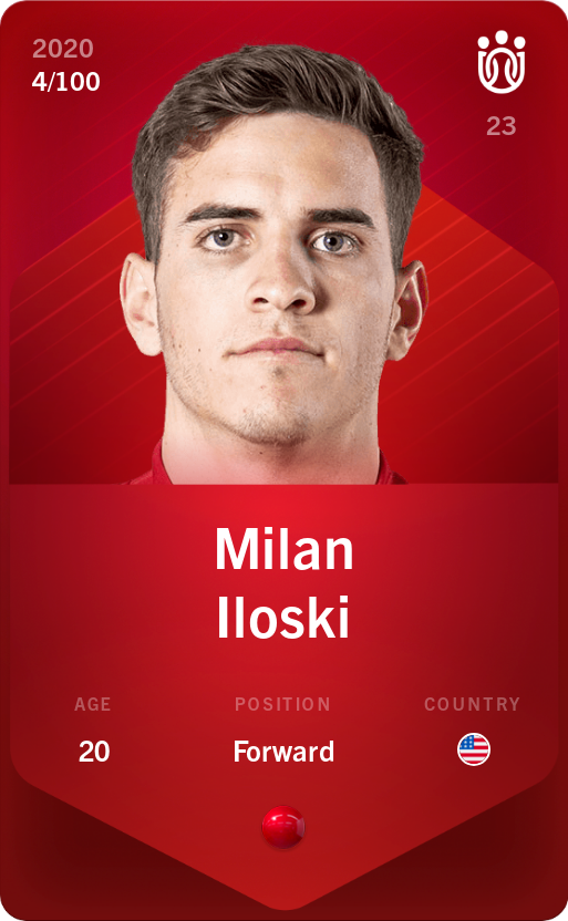 Sorare - Sorare Official - Milan Iloski 2020-21 • Rare 4/100 - NFT # 28392794649947800131868058015927330821729963362919993640923496902817179464569