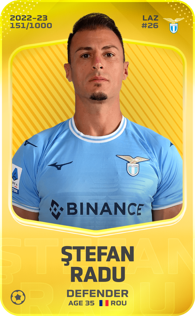 Sorare - Sorare Official - Ştefan Radu 2022-23 • Limited 151/1000 - NFT # 18539489206081864427388807186409273856579010032197446203224304245798129026166