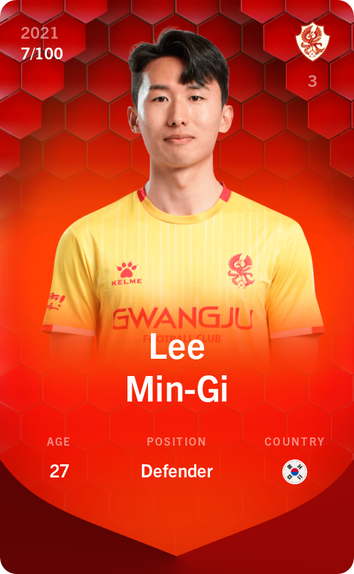 Sorare - Sorare Official - Lee Min-Gi 2021-22 • Rare 7/100 - NFT # 110710921266614326486502181643461617148737653825672466401257382475843408689710