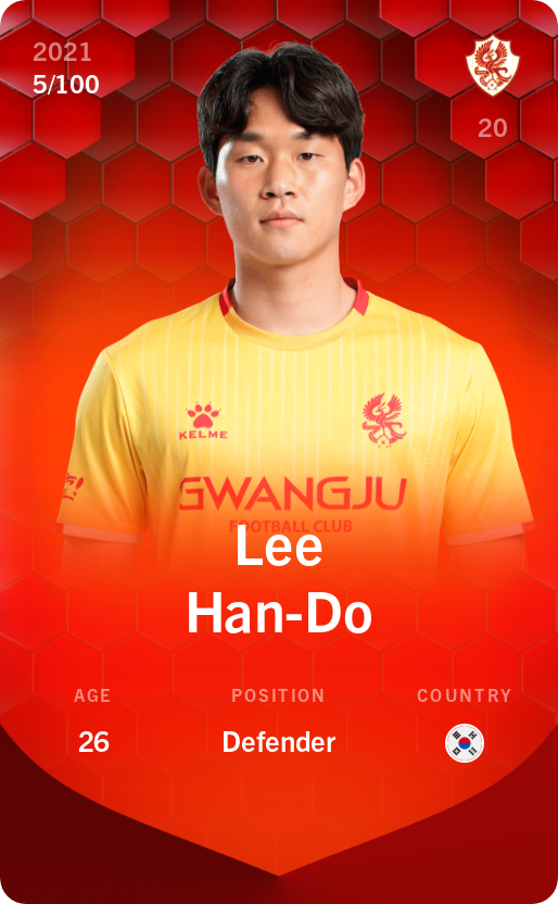 Sorare - Sorare Official - Lee Han-Do 2021-22 • Rare 5/100 - NFT # 114016125752676144837780844809875892514388113640230055905736062829495493299335