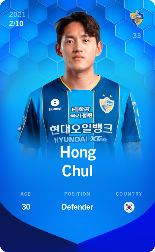 Sorare - Sorare Official - Hong Chul 2021-22 • Super Rare 2/10 - NFT # 80756471977053714850191921185064435348050652441703859192723234641894796041598