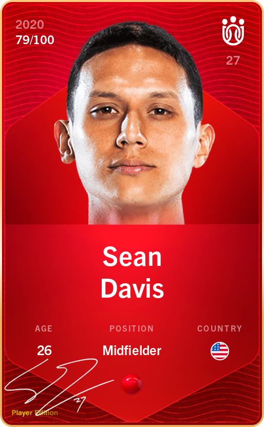 Sorare - Sorare Official - Sean Davis 2020-21 • Rare 79/100 - NFT # 6844874409807379706653134391201056955712405638759903445006703183412421973407