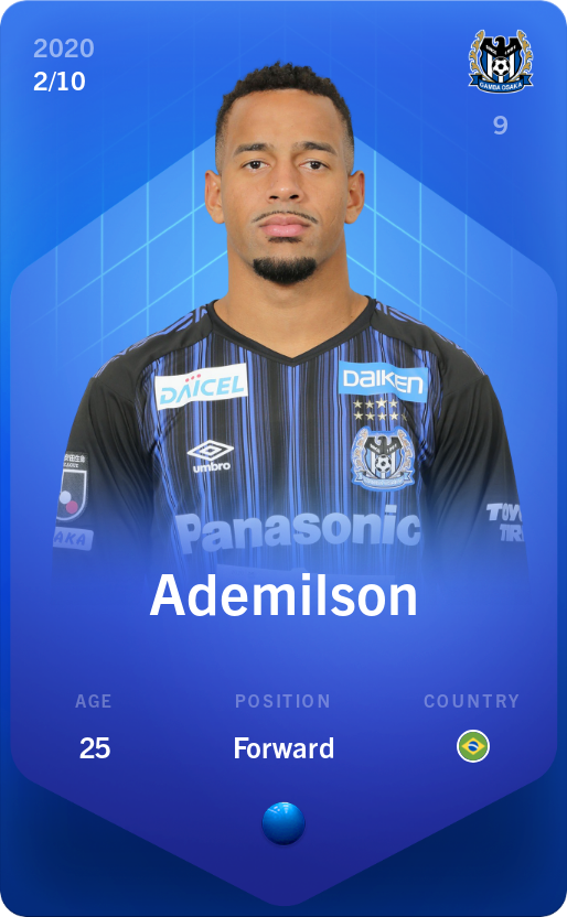 Sorare - Sorare Official - Ademilson 2020-21 • Super Rare 2/10 - NFT # 96593358653897664376848307890419503607817765658437022582705949078291811938148