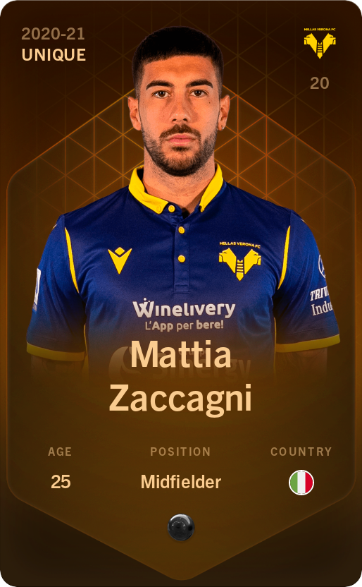 Sorare - Sorare Official - Mattia Zaccagni 2020-21 • Unique - NFT # 70662098895831344604076967660609956820407368276346206214853045514983922386302