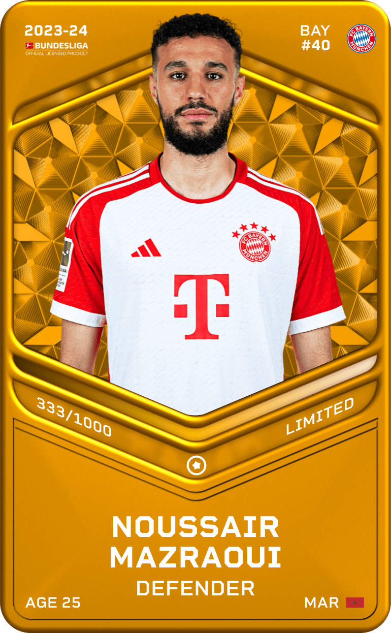 Noussair Mazraoui 2023-24 • Limited 333/1000